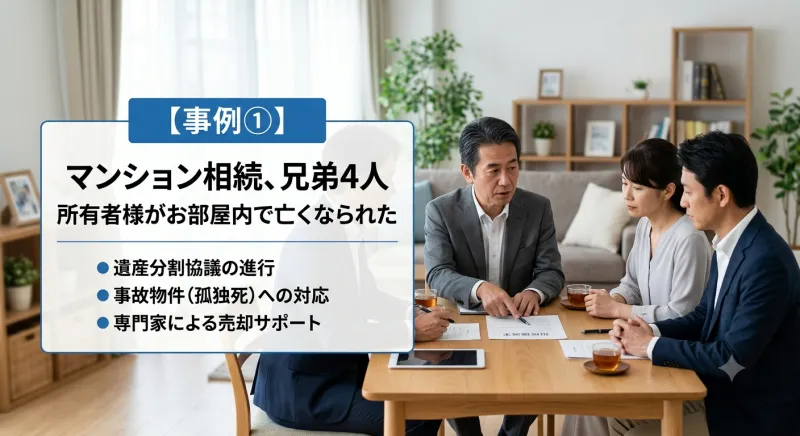 相続期限が迫る事故物件を<br>スピード売却した事例