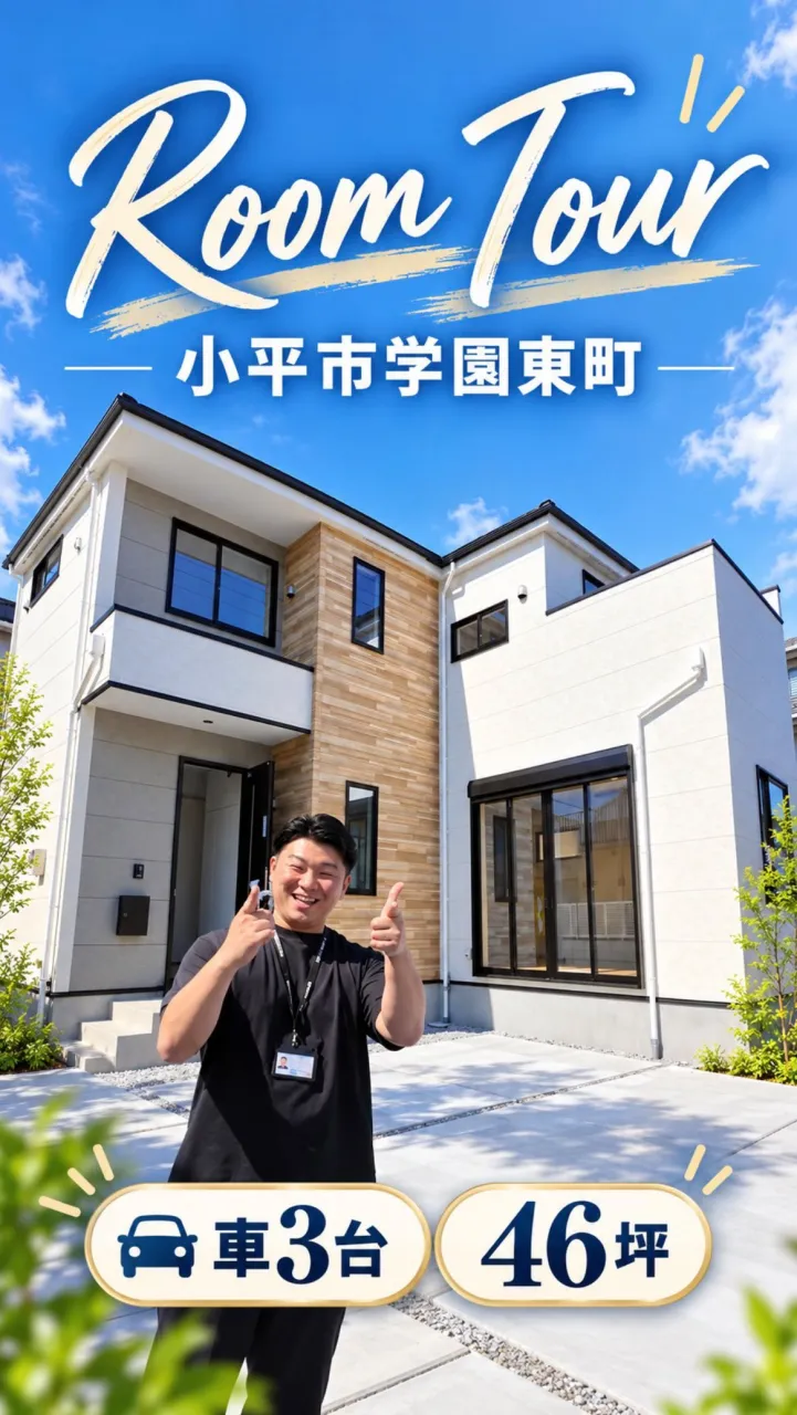 【車3台×敷地46坪超の新築4LDK🏠】